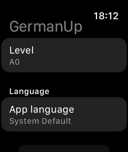 GermanUp on Apple Watch
