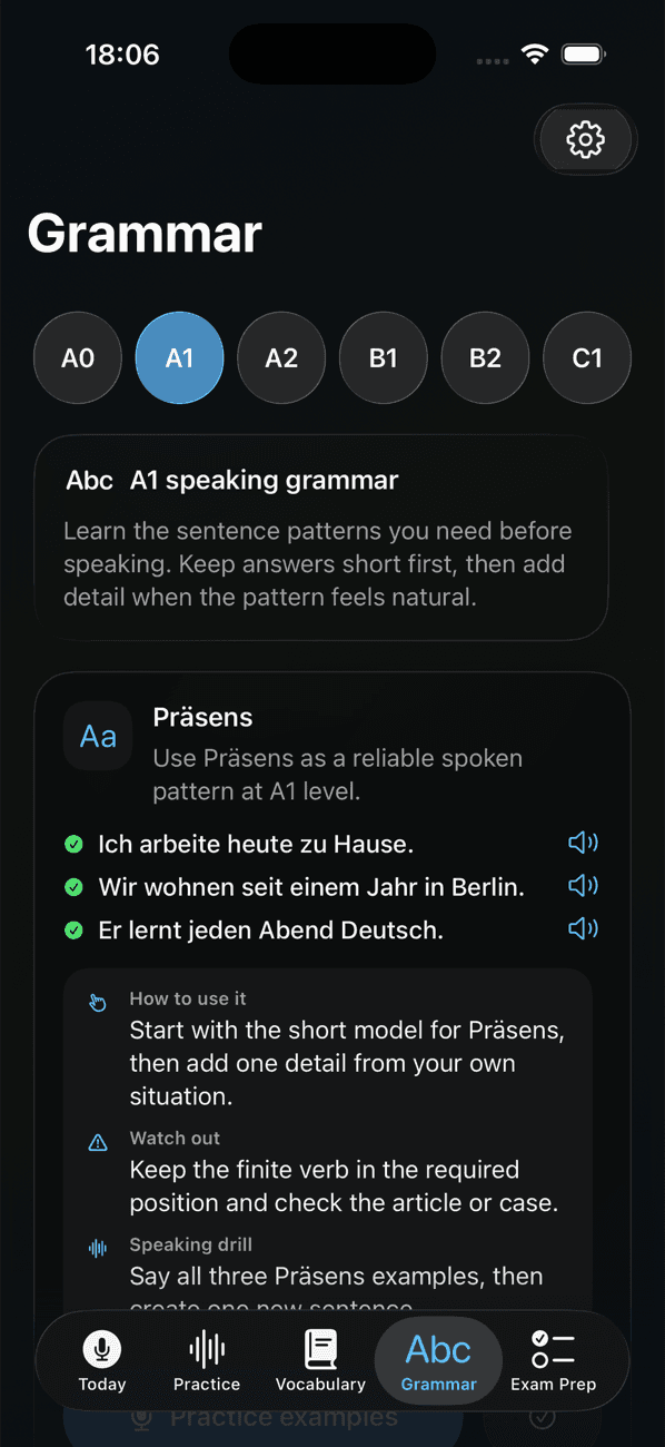 Take part at school in GermanUp on iPhone